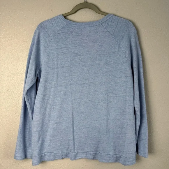 Loft blue asymmetrical hem sweatshirt top M - Picture 4 of 9